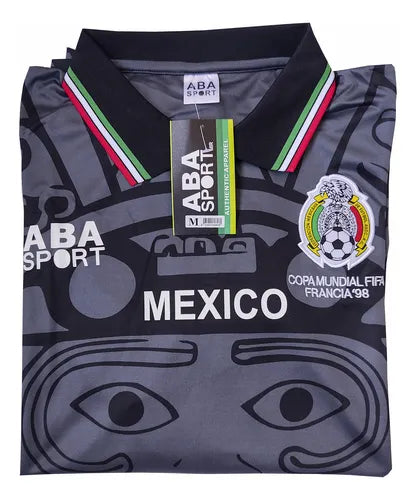 Jersey México 1998 Concepto Manga Corta, Retro, Aba Sport
