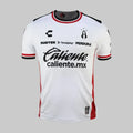 Playera Futból Atlas Visitante 2026, Blanca, Rojinegros