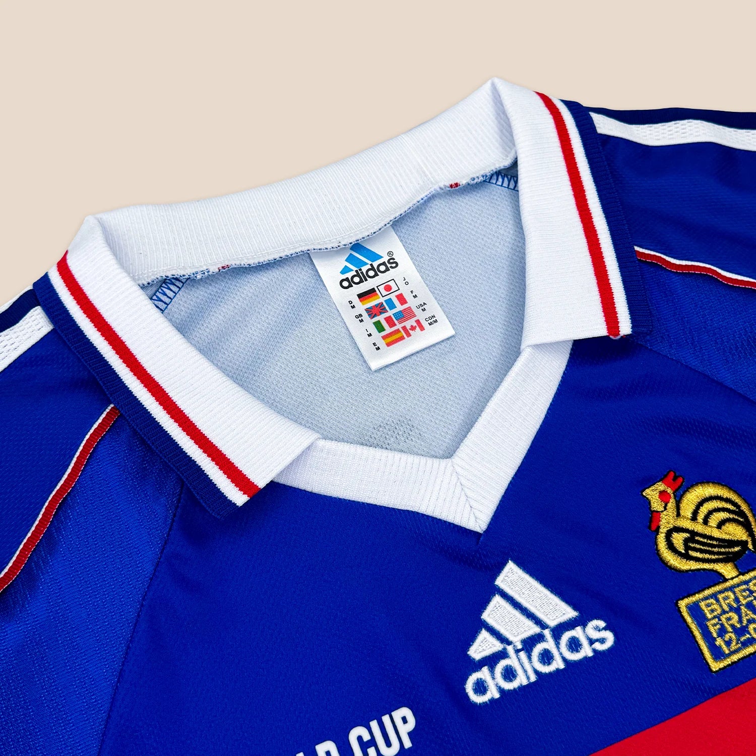 Jersey Francia 1998 Local, Edición Retro, Les Bleus