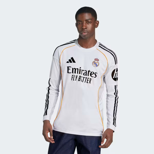 Jersey Real Madrid Local Manga Larga 2026, Edición Oficial, Los Blancos