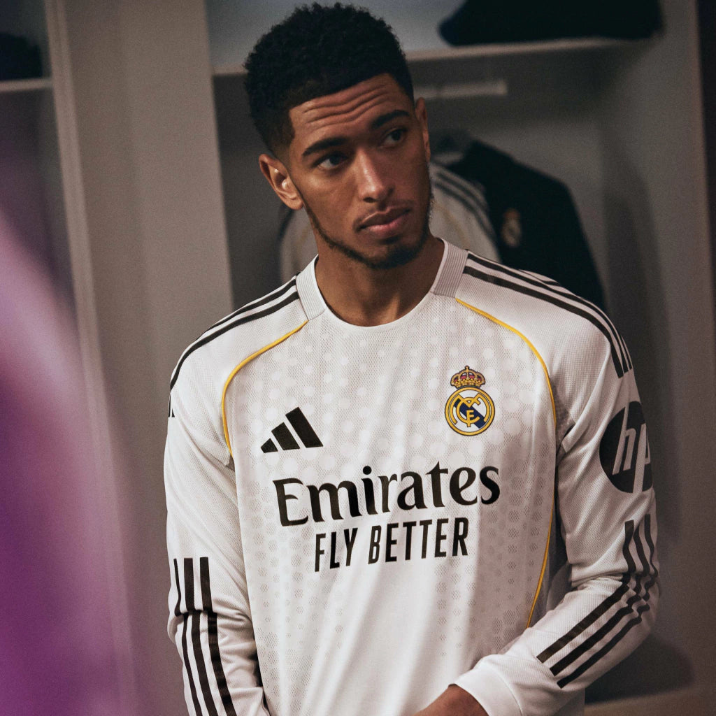 Jersey Real Madrid Local Manga Larga 2026, Edición Oficial, Los Blancos
