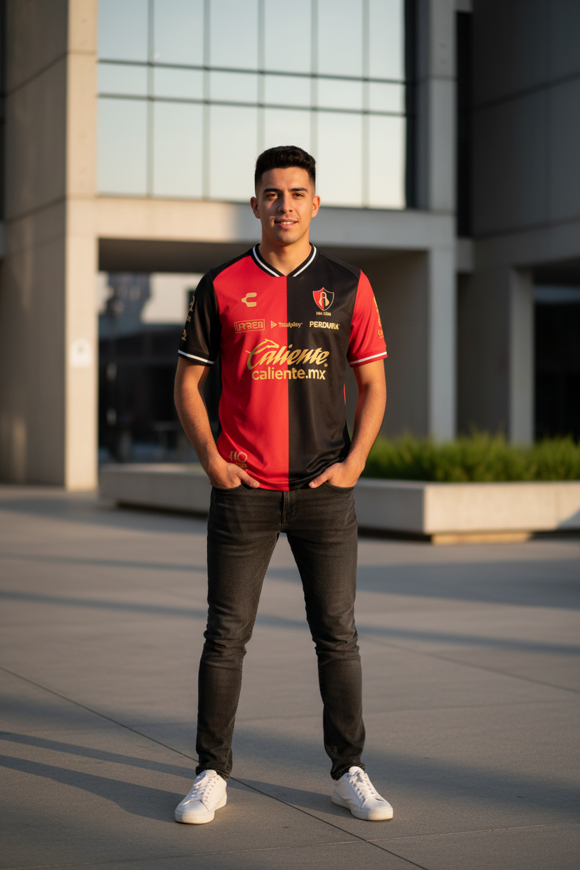 Hombre con Jersey Atlas FC