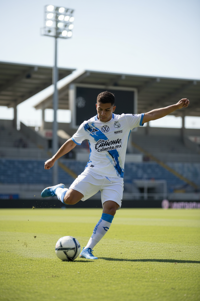 Hombre con jersey del Club Puebla