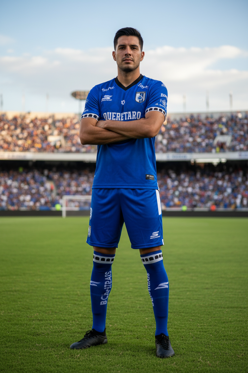 Hombre con jersey del Querétaro FC