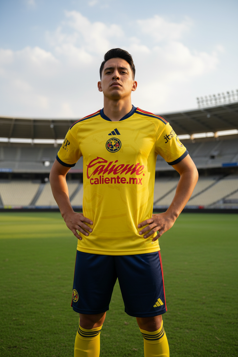Hombre con jersey local del Club América