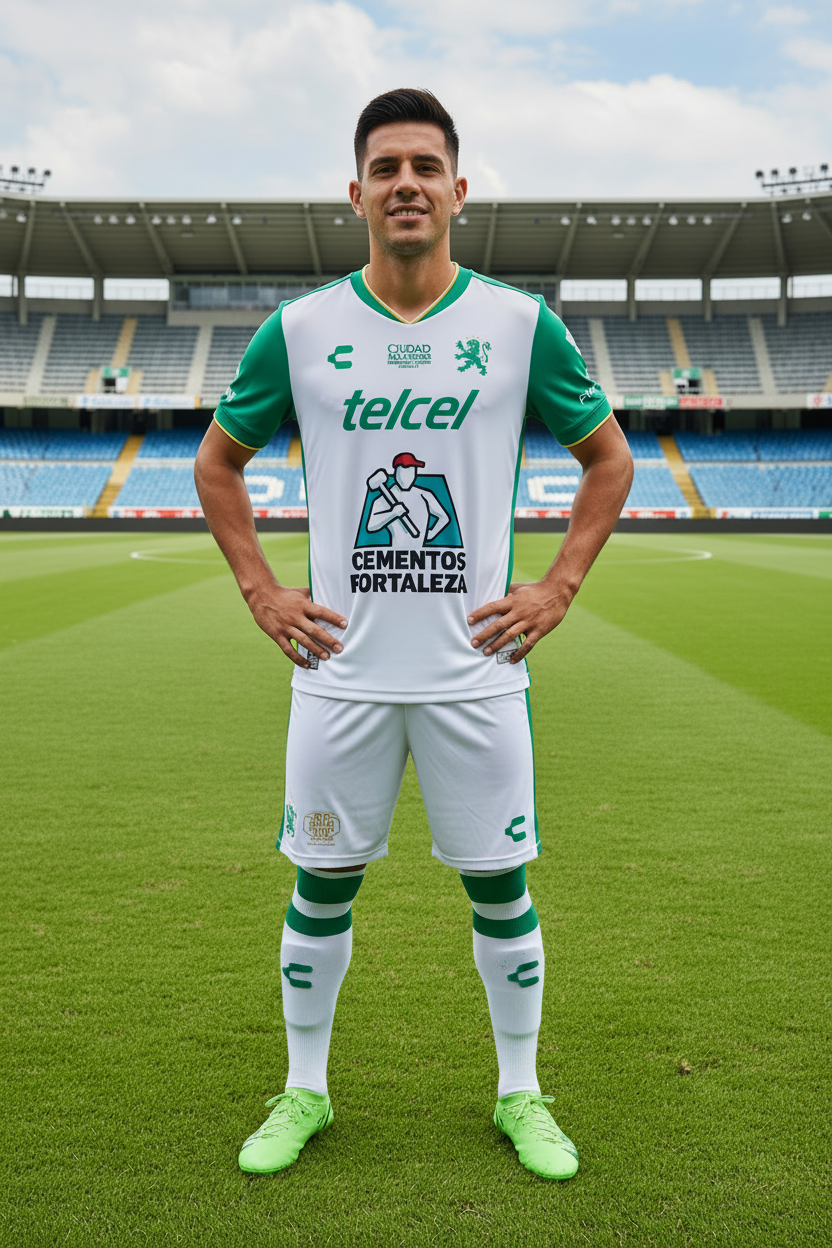 Hombre con jersey visitante del Club León