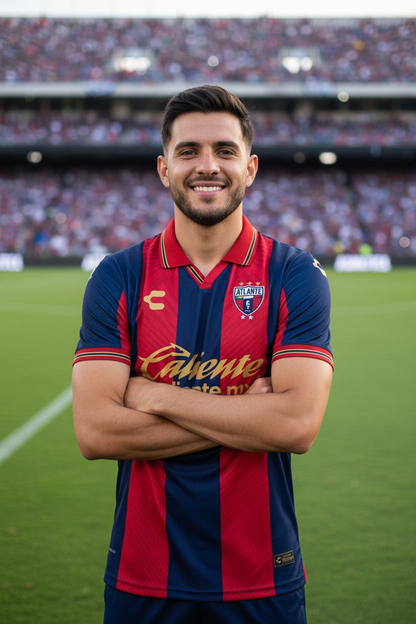 Jersey Atlante FC con hombre