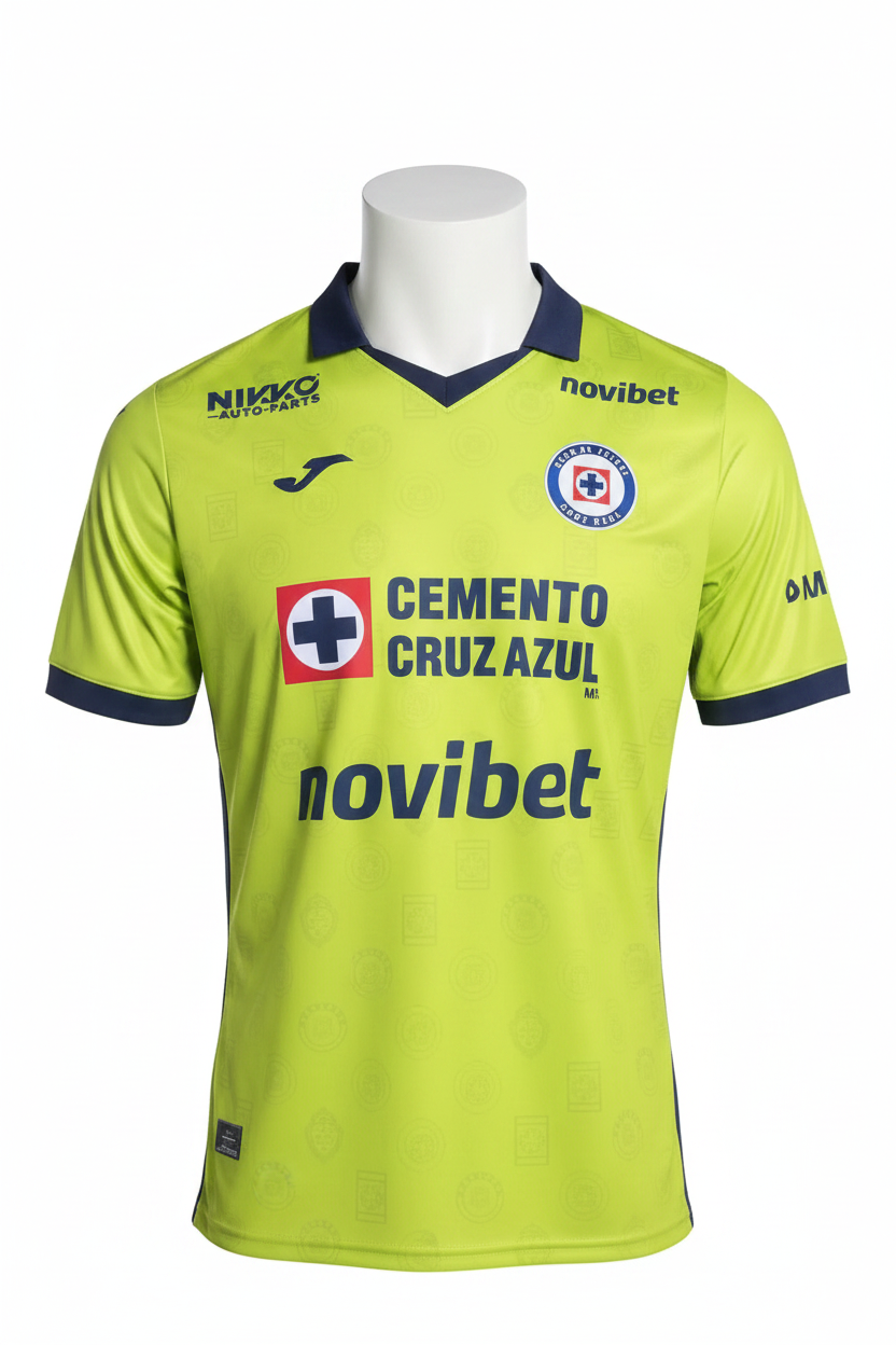 Jersey portero Cruz Azul fondo blanco