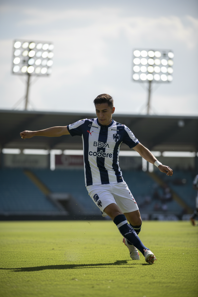 Jugador con jersey de Rayados de Monterrey