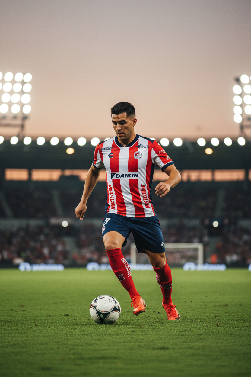 Jugador con jersey del Atlético de San Luis